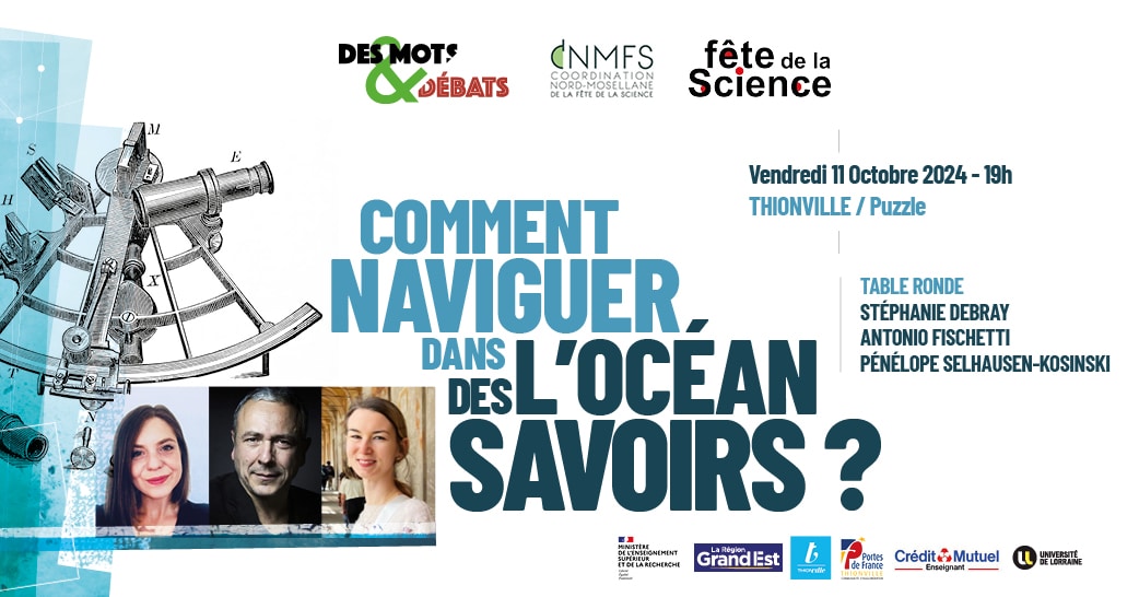 Des Mots & Débats organise une conférence "Comment naviguer dans un océan de savoir" dans le cadre de la fête de la science 2024